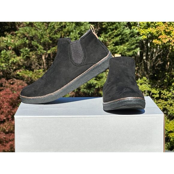 New Black Suede Womens Dr. Scholl's See Me Chelsea Casual Boot - Womens US 9 - Picture 1 of 9